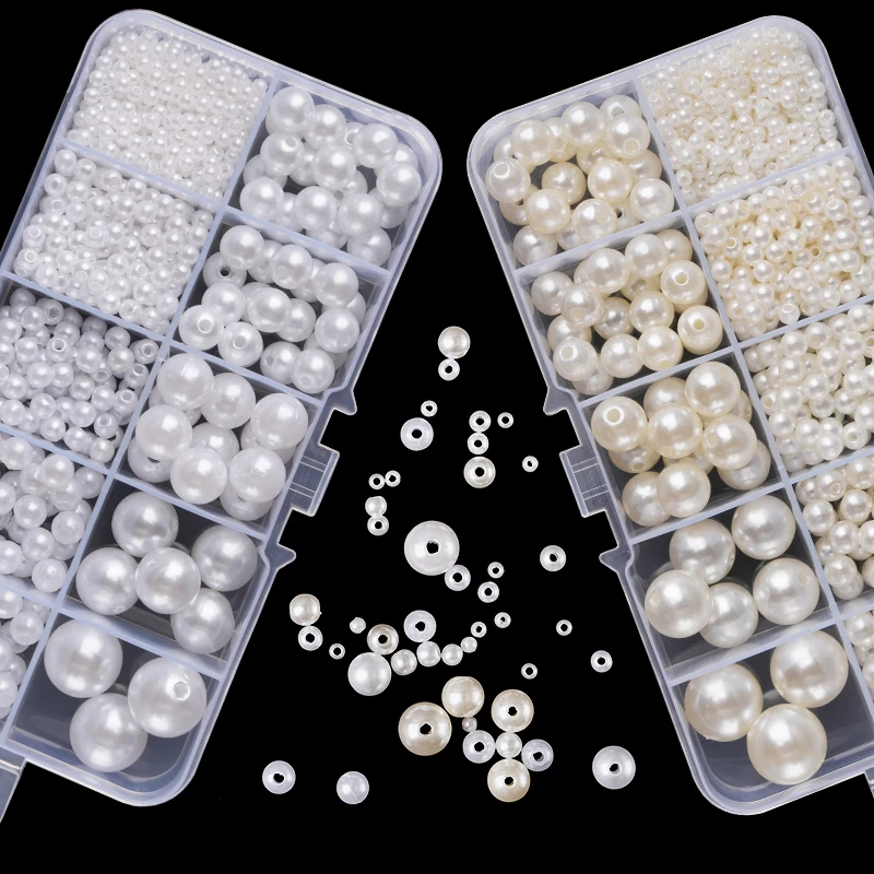 Crafting Resin - 800pcs Artificial Faux Pearl Resin Beads