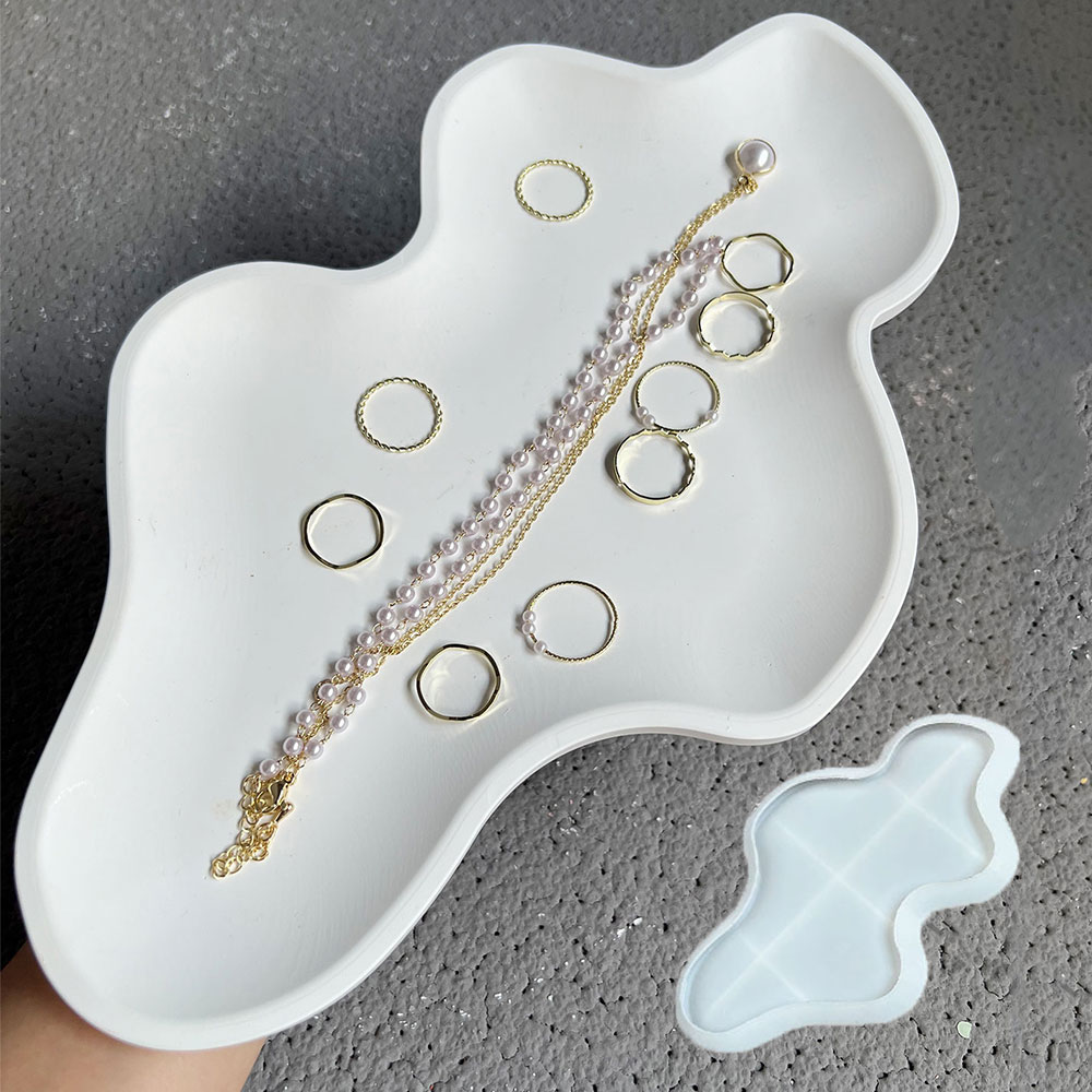 Serving Tray Mold - Cloud Storage Tray Concrete Mold Nut