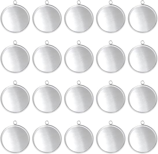 20 Pieces Stainless Steel Roun - Crafting Resin ulasan dan harga