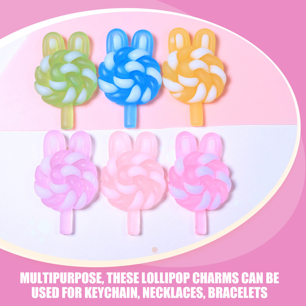 24Pcs Cute Cartoon Lollipop Ch - Crafting Resin ulasan dan harga