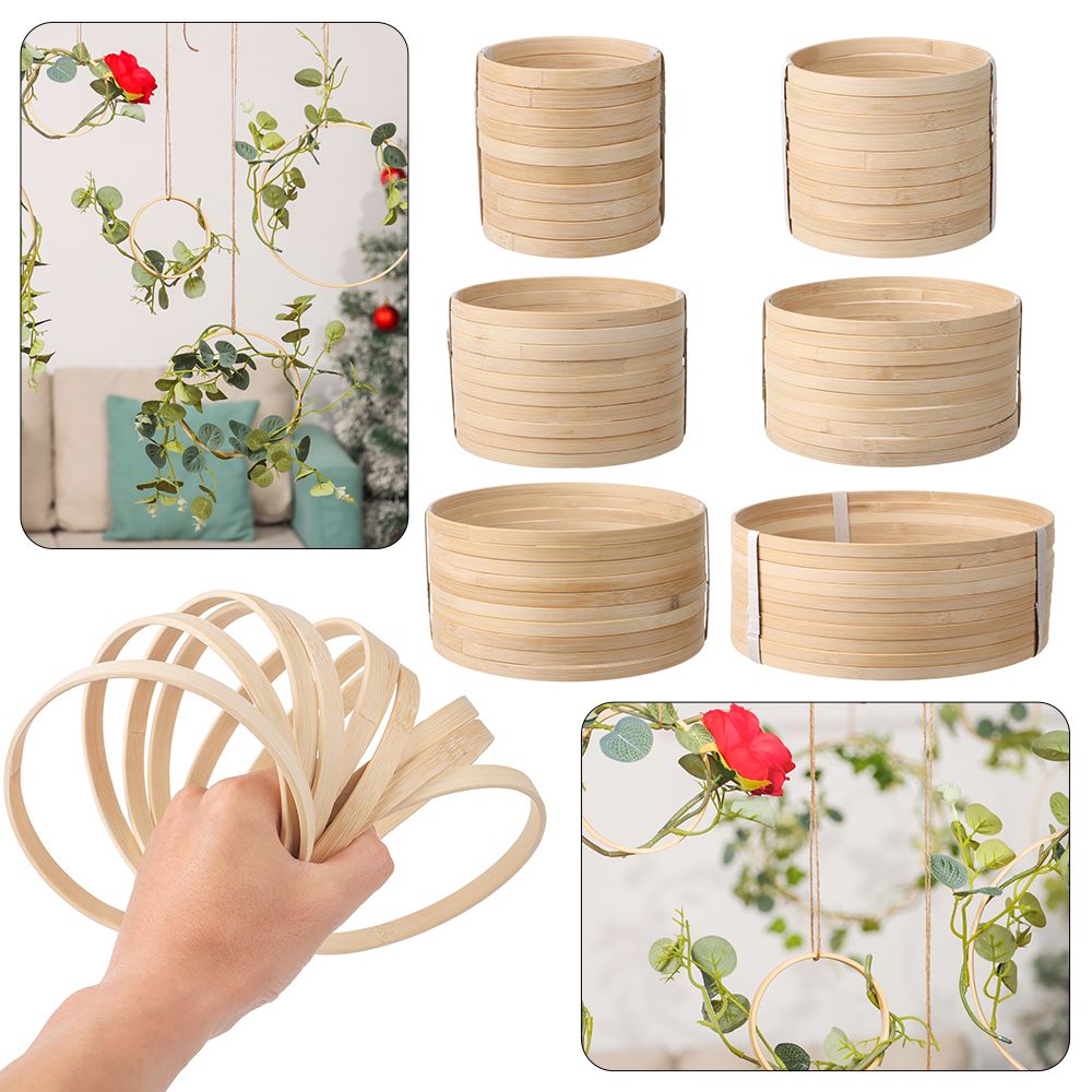 10Pcs 10/12/15/18/20/26cm Ring - Wood Ring Blank ulasan dan harga