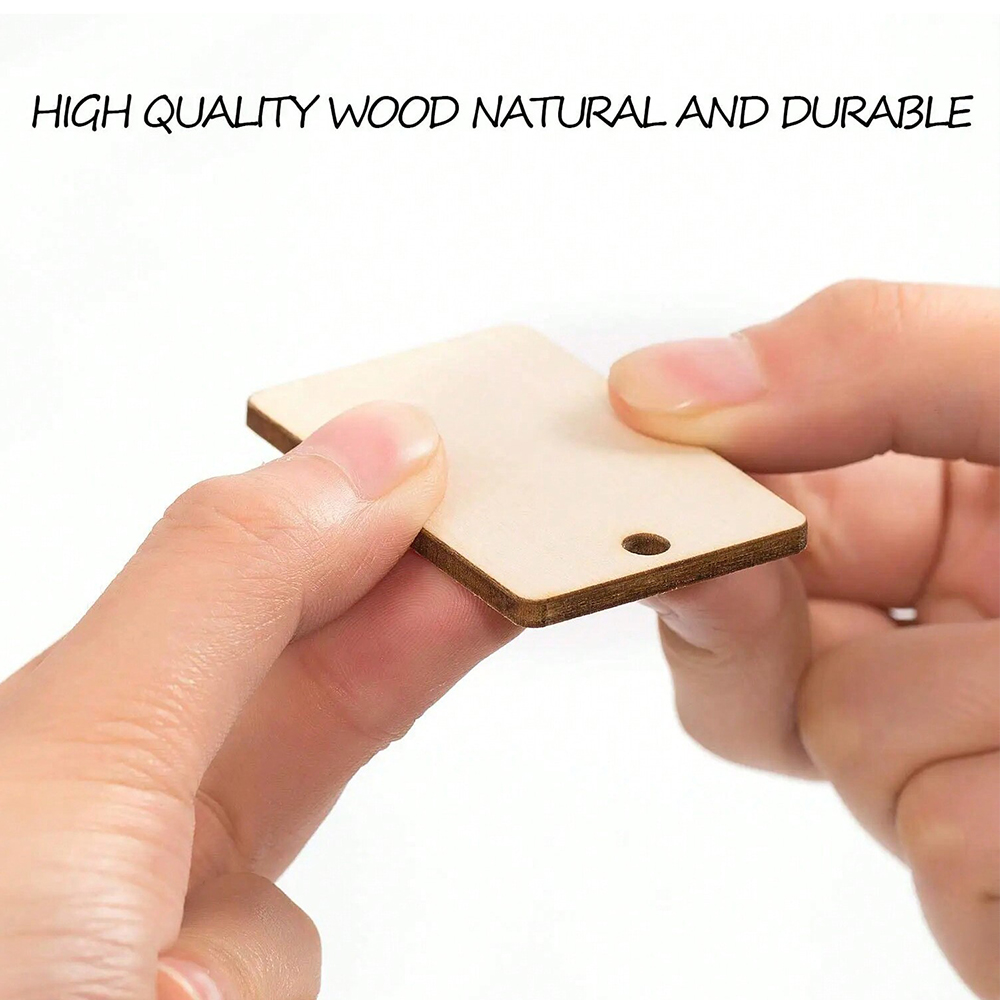 60pcs Blank Wooden Key Chains  - Wood Ring Blank ulasan dan harga