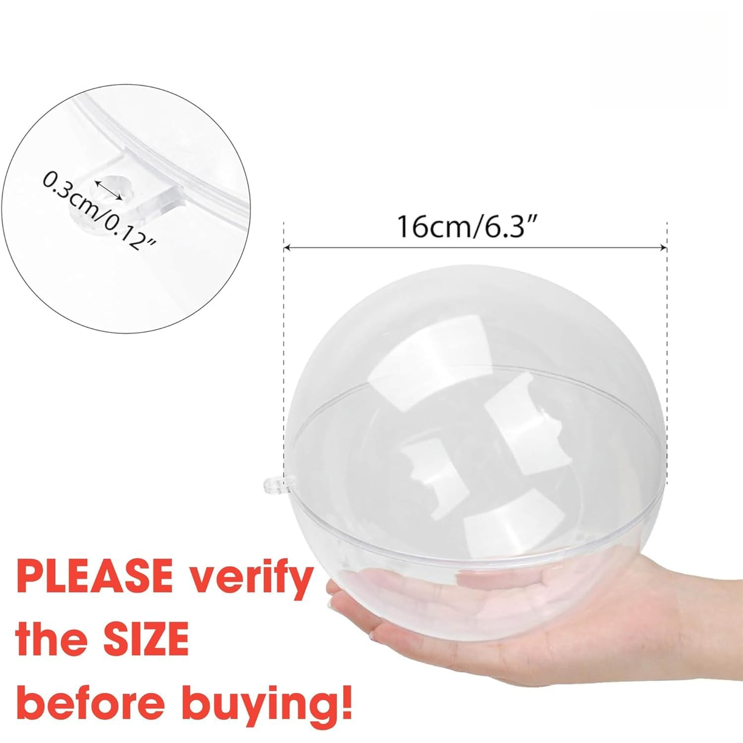 Fillable Clear Ornament Ball,  - Dome Mold Clear ulasan dan harga