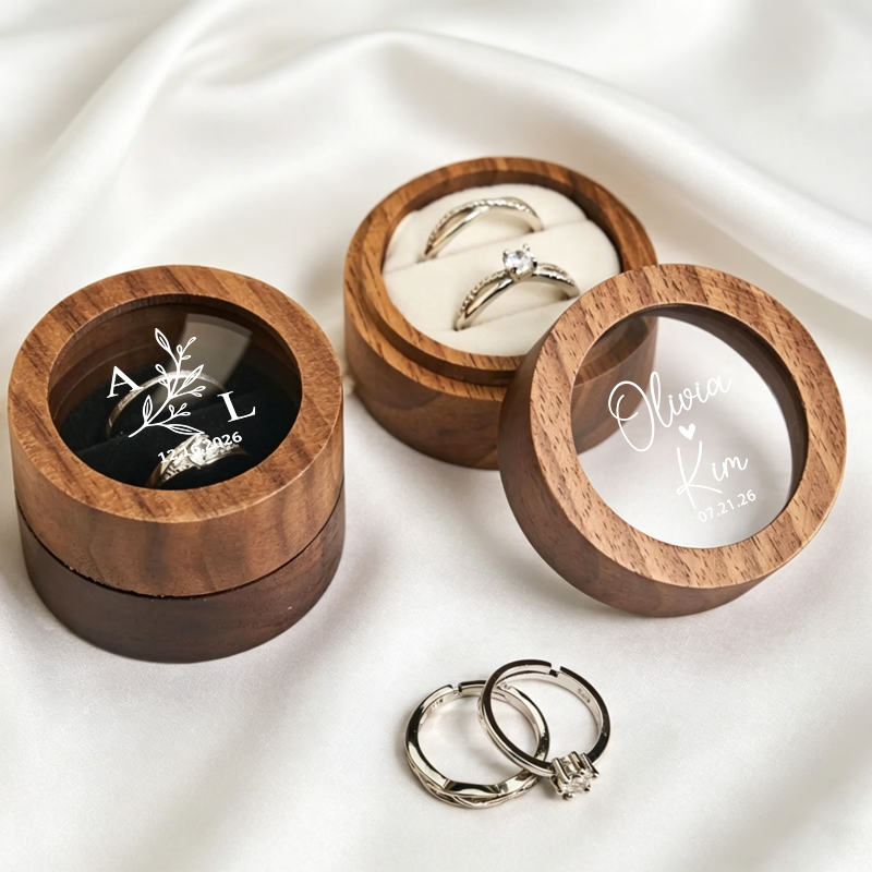 Personalized Wedding Ring Box  - Wood Ring Blank ulasan dan harga