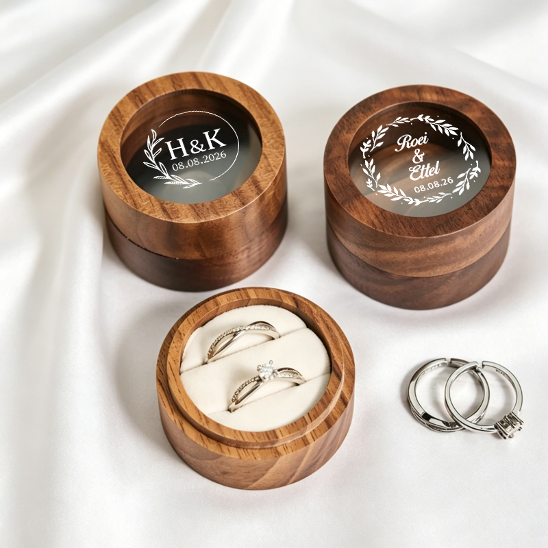 Personalized Wedding Ring Box  - Wood Ring Blank ulasan dan harga