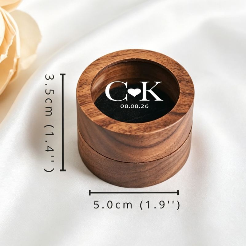 Personalized Wedding Ring Box  - Wood Ring Blank ulasan dan harga