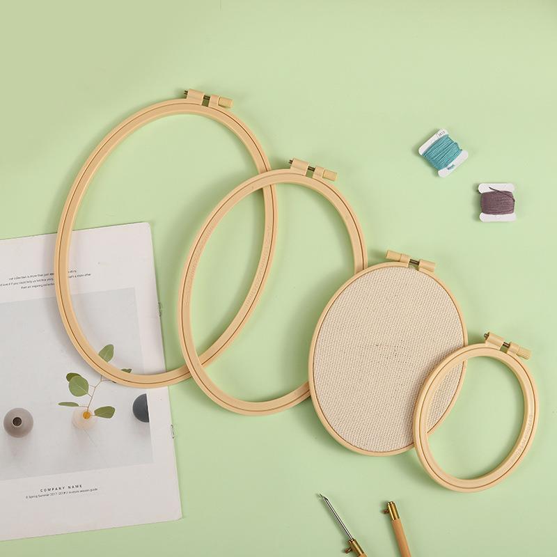 Imitation Bamboo Plastic Oval  - Wood Ring Blank ulasan dan harga