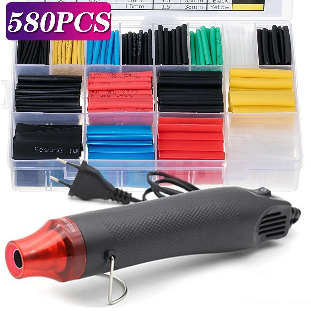 580/530/127PCS Heat Shrink Tub - Heat Gun Small ulasan dan harga