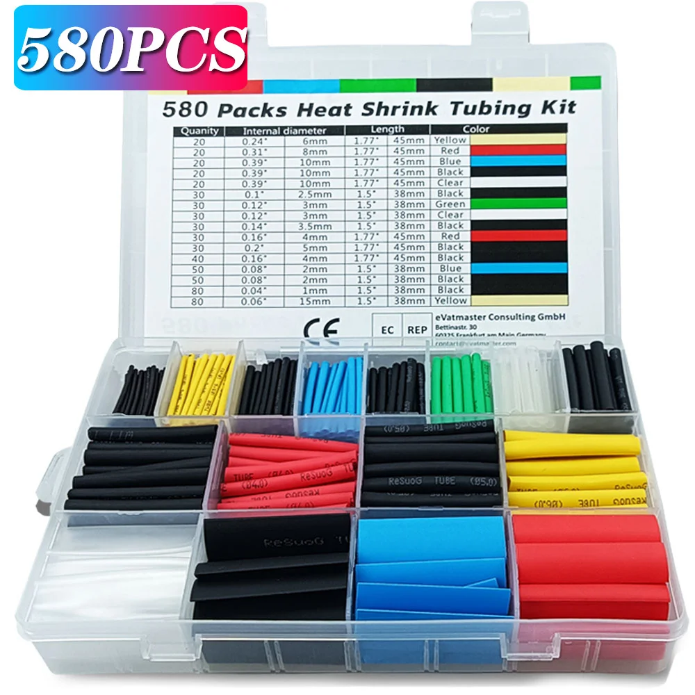 580/530/127PCS Heat Shrink Tub - Heat Gun Small ulasan dan harga