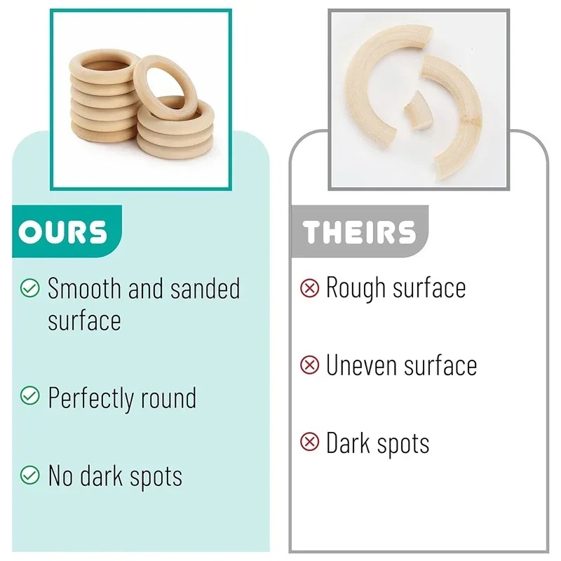20pcs 30mm Unfinished Smooth W - Wood Ring Blank ulasan dan harga
