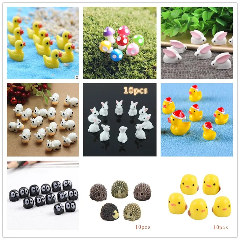 10Pcs/Hedgehog and Cows/Cute A - Terrarium Moss Art ulasan dan harga