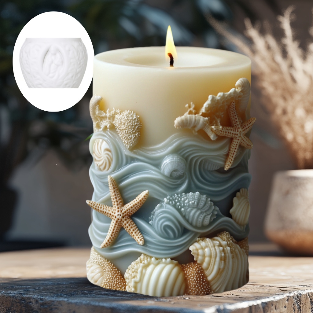 DIY Ocean style relief cylindr - Resin Ocean Wave Mold ulasan dan harga