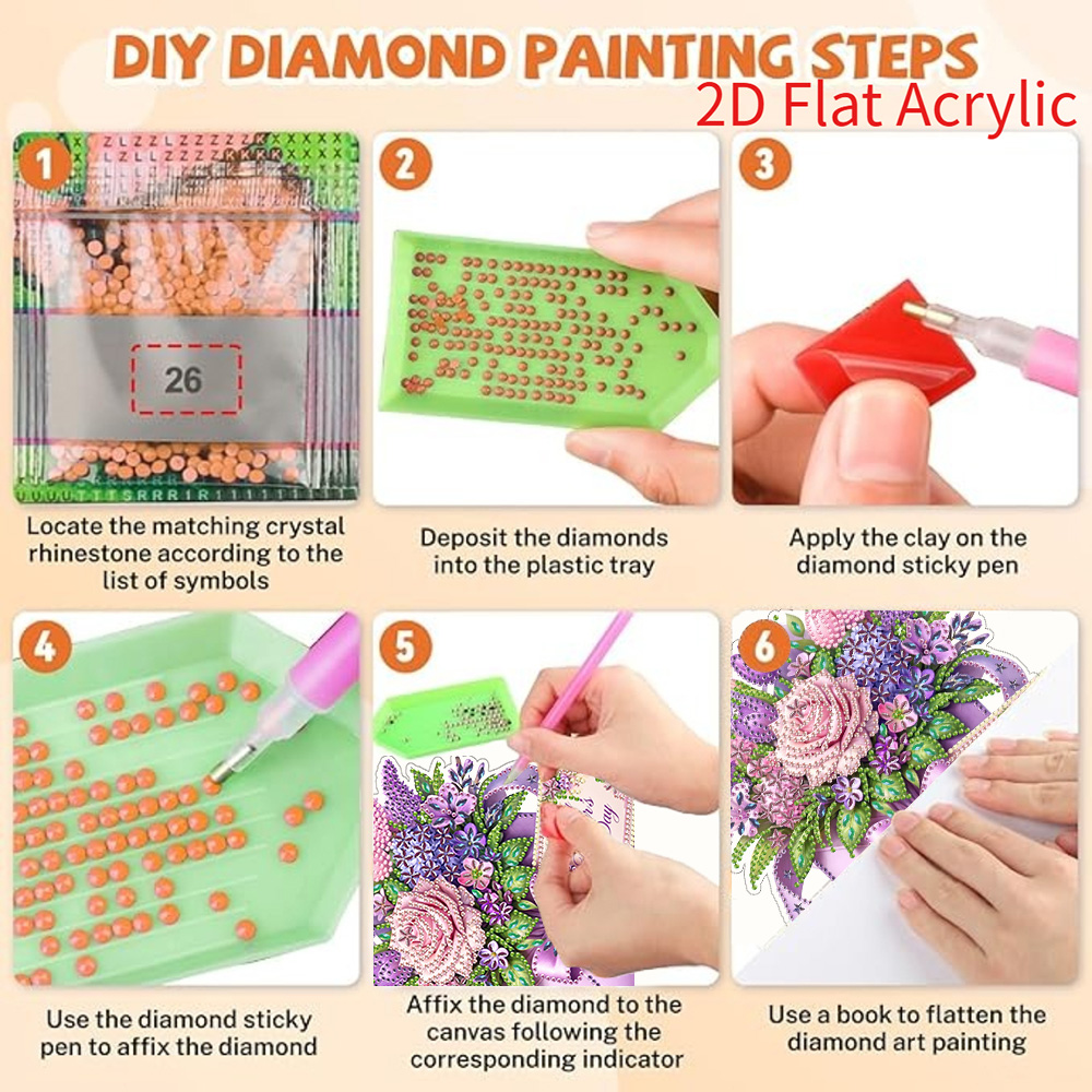 2D Flat Acrylic, 5D DIY Diamon - Resin Craft For Beginners ulasan dan harga