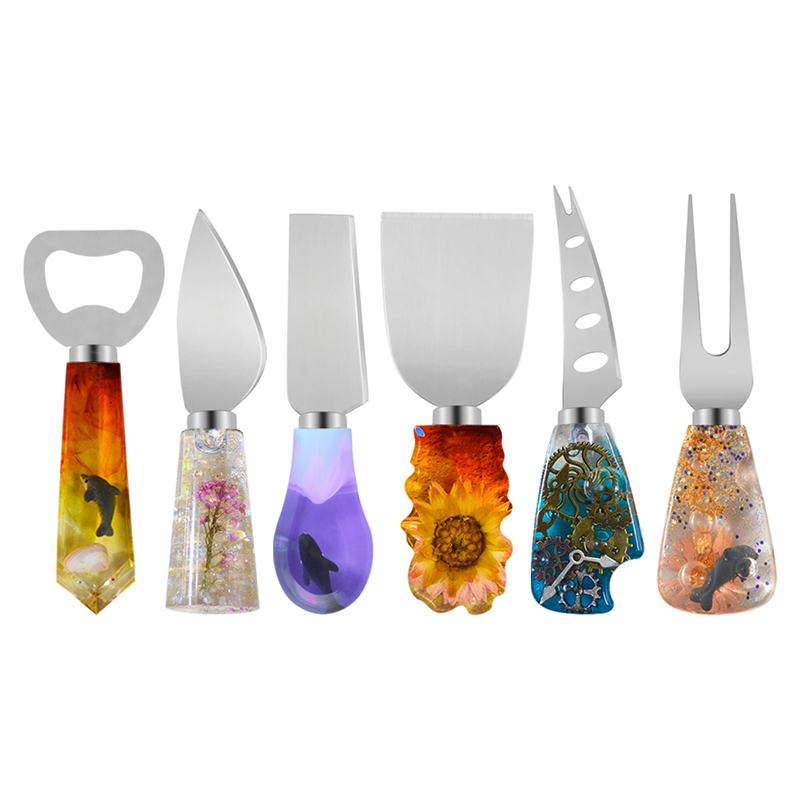 DM379 Knife And Fork Handle Re - Flower Preservation Resin ulasan dan harga