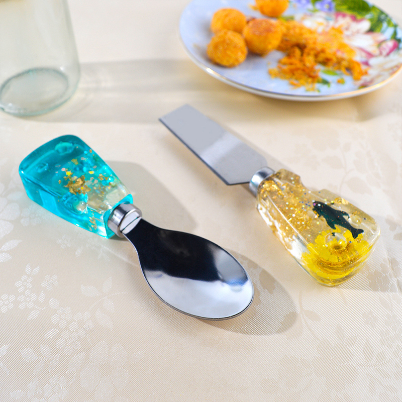 DM379 Knife And Fork Handle Re - Flower Preservation Resin ulasan dan harga