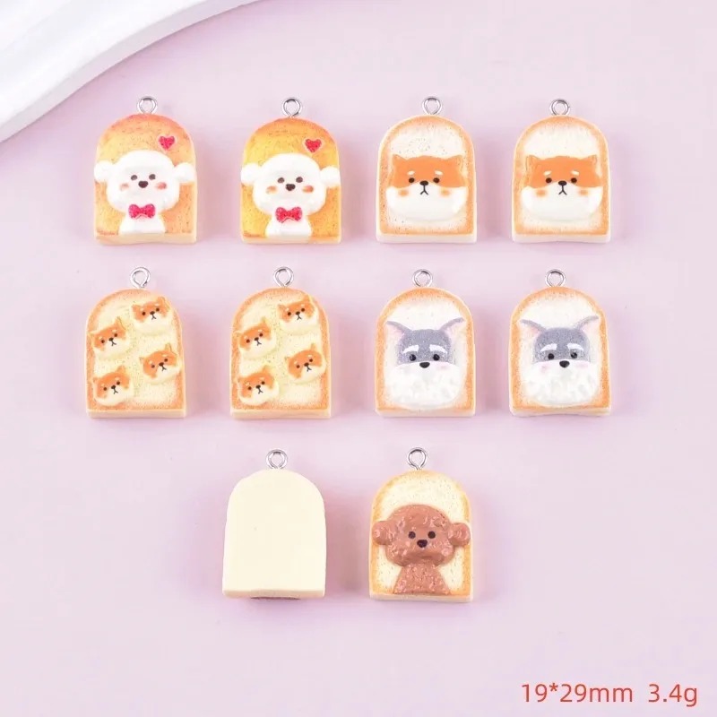 10Pcs Cute Toast Dog Resin Pen - Resin Crafts Diy ulasan dan harga