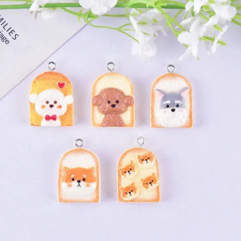 10Pcs Cute Toast Dog Resin Pen - Resin Crafts Diy ulasan dan harga
