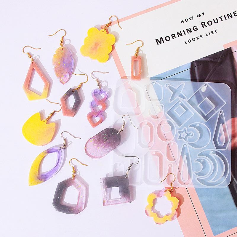 Geometry Earring Pendant Silic - Resin Ocean Wave Mold ulasan dan harga
