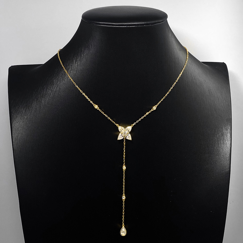 Pear/Round Bezel Set Moissanit - Bezels Set Pendant ulasan dan harga