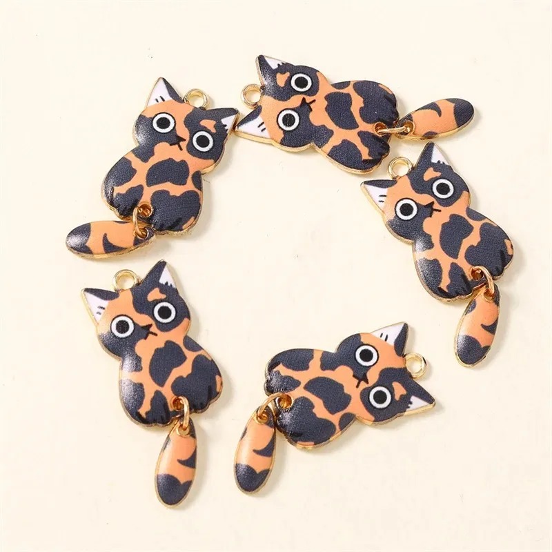 10Pcs 16×39mm Cute Cartoon Cat - Resin Crafts Diy ulasan dan harga