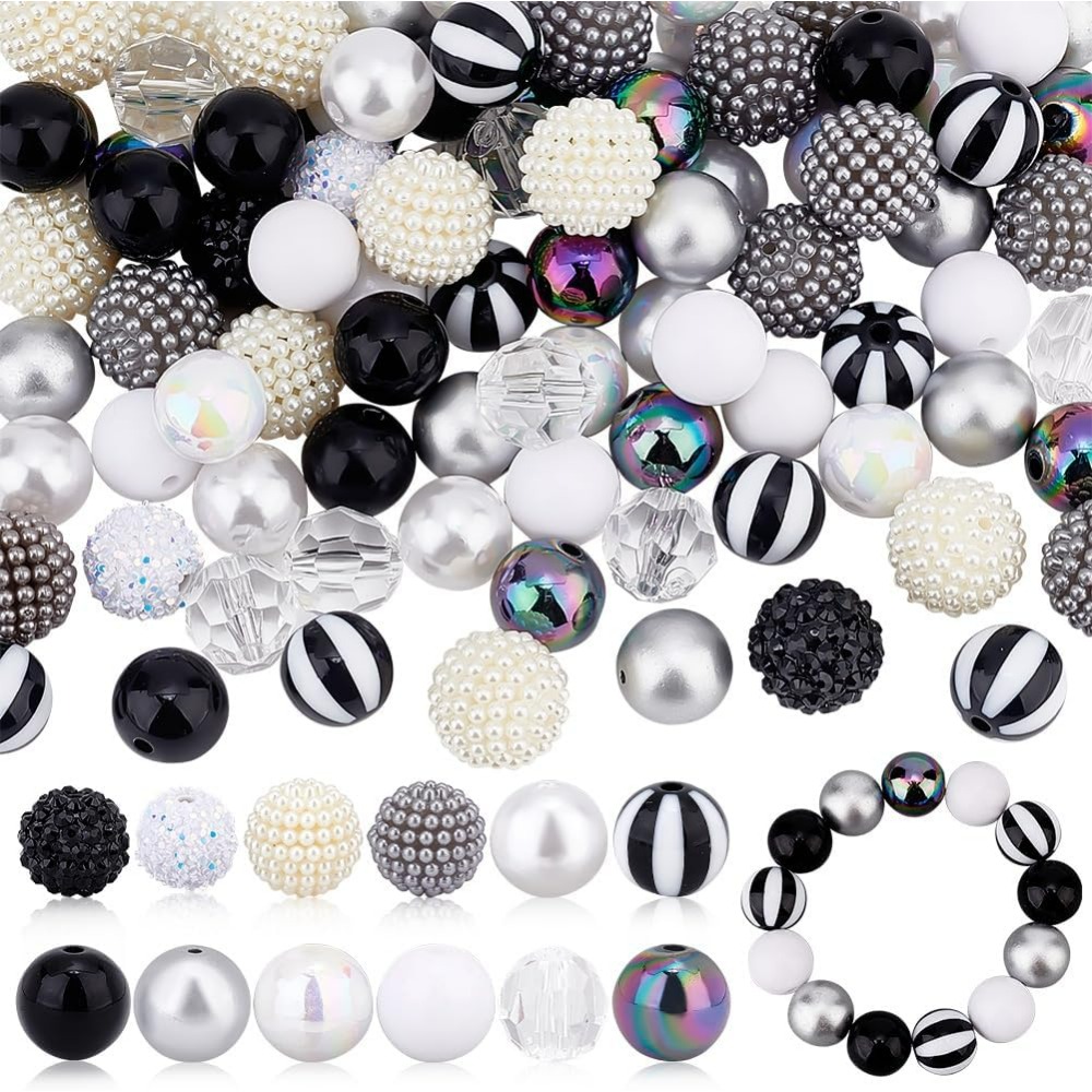 106pcs Chunky Beads 12 Styles  - Crafting Resin ulasan dan harga
