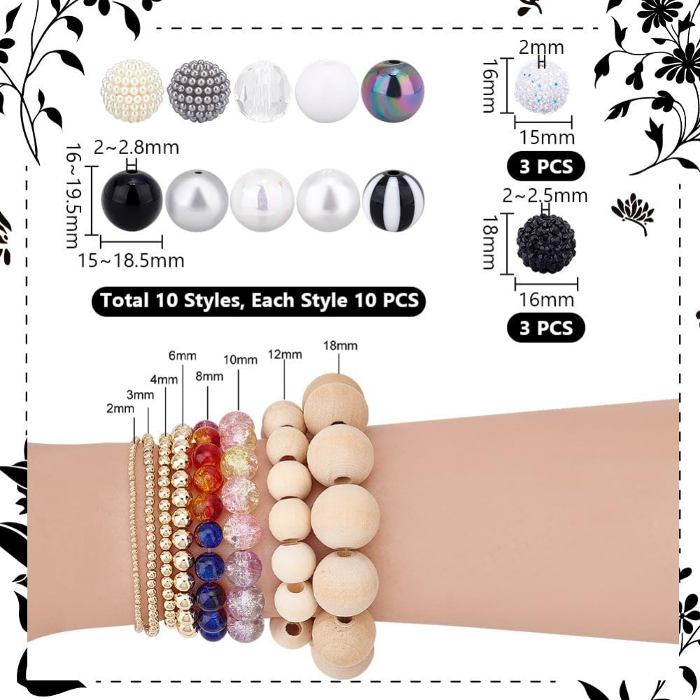 106pcs Chunky Beads 12 Styles  - Crafting Resin ulasan dan harga