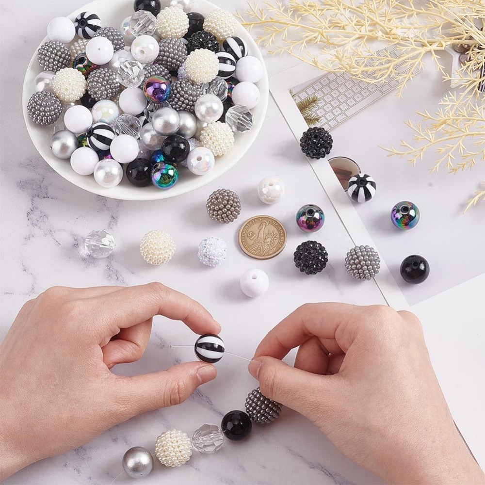 106pcs Chunky Beads 12 Styles  - Crafting Resin ulasan dan harga