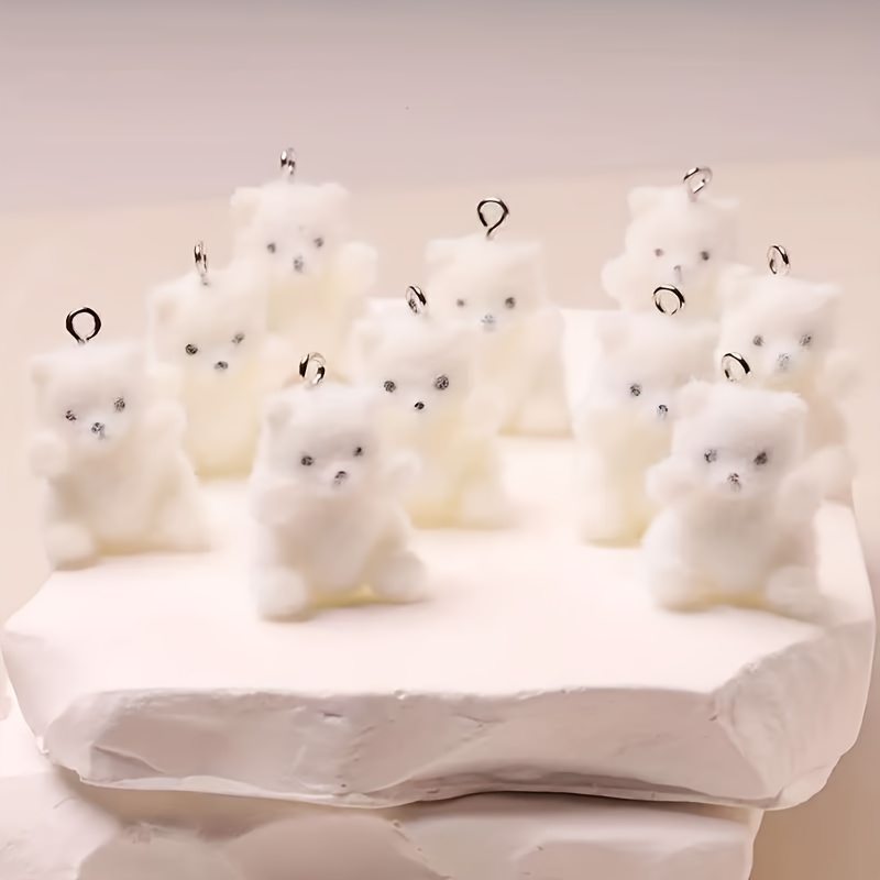 6Pcs Polar Bear Resin Charms C - Resin Crafts Diy ulasan dan harga