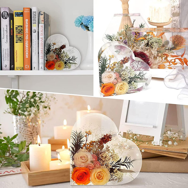 Large Heart Epoxy Resin Mold F - Flower Preservation Resin ulasan dan harga