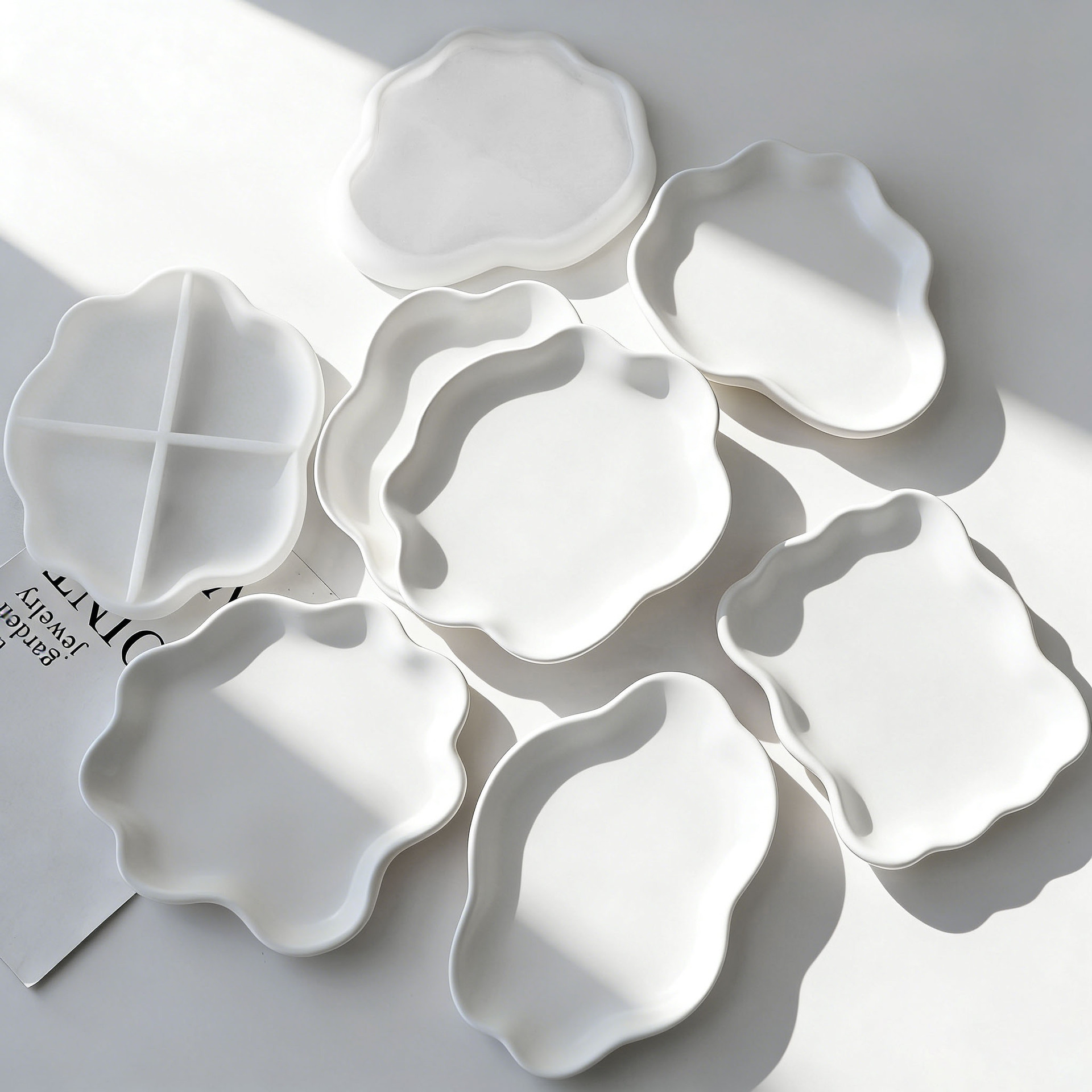 DIY Geometric Wave Plaster Coa - Serving Tray Mold ulasan dan harga