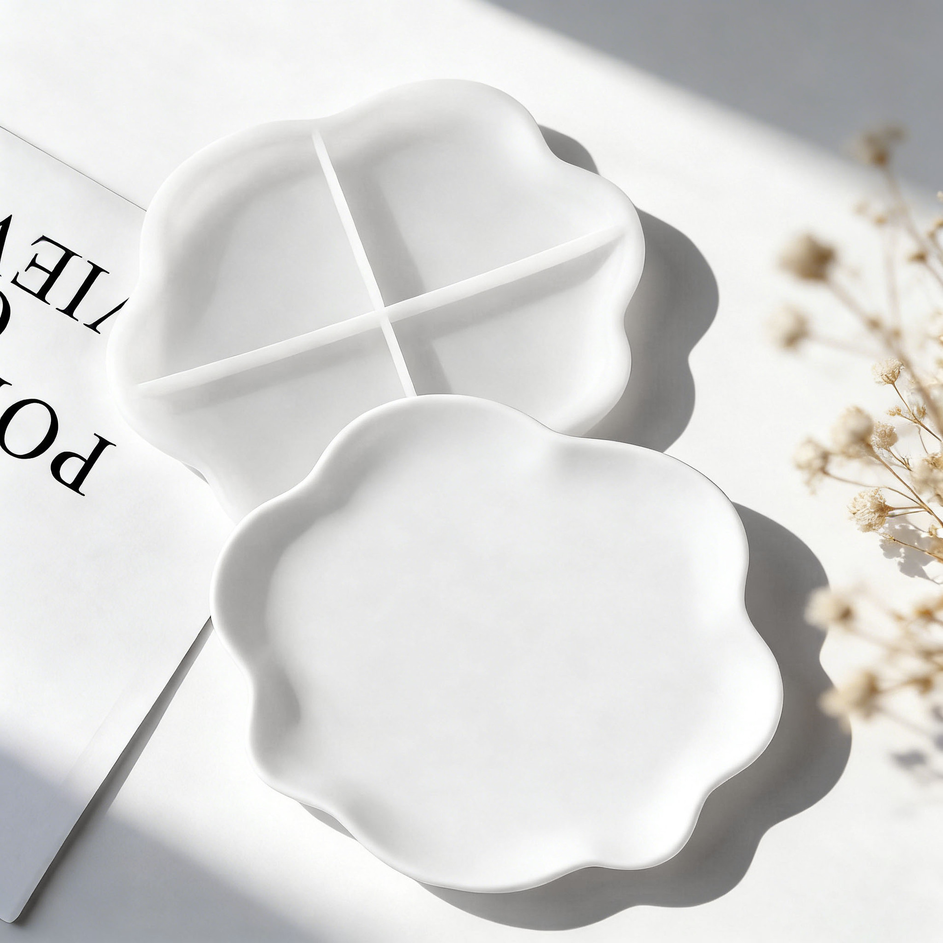 DIY Geometric Wave Plaster Coa - Serving Tray Mold ulasan dan harga