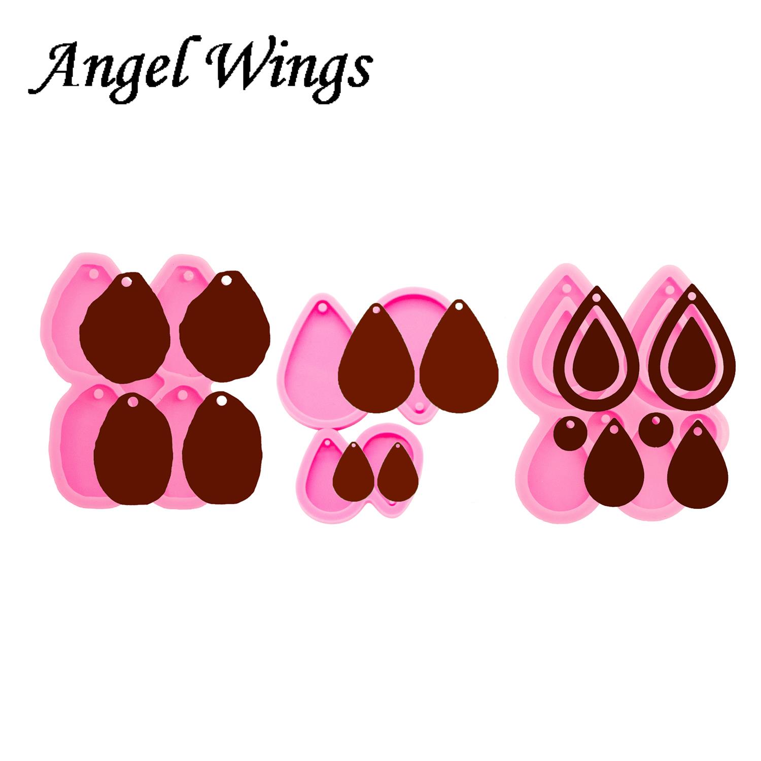 Shiny Tear Drop Hoop Earrings  - Geode Mold Silicone ulasan dan harga