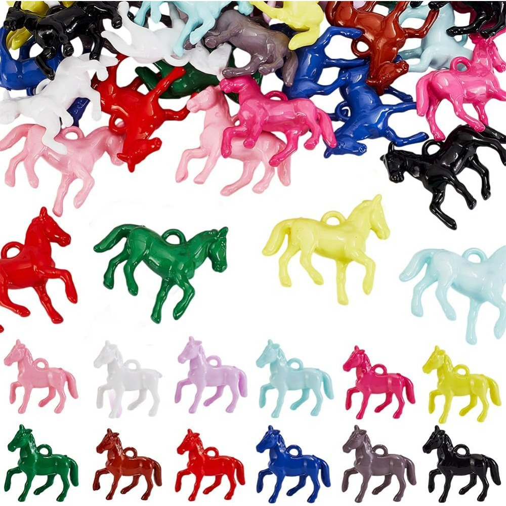 48pcs Opaque Acrylic Pendants  - Crafting Resin ulasan dan harga