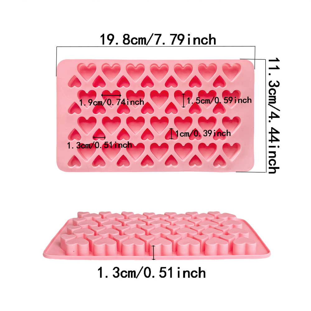 56 cavity size heart-shaped ch - Silicone Mold Tray ulasan dan harga