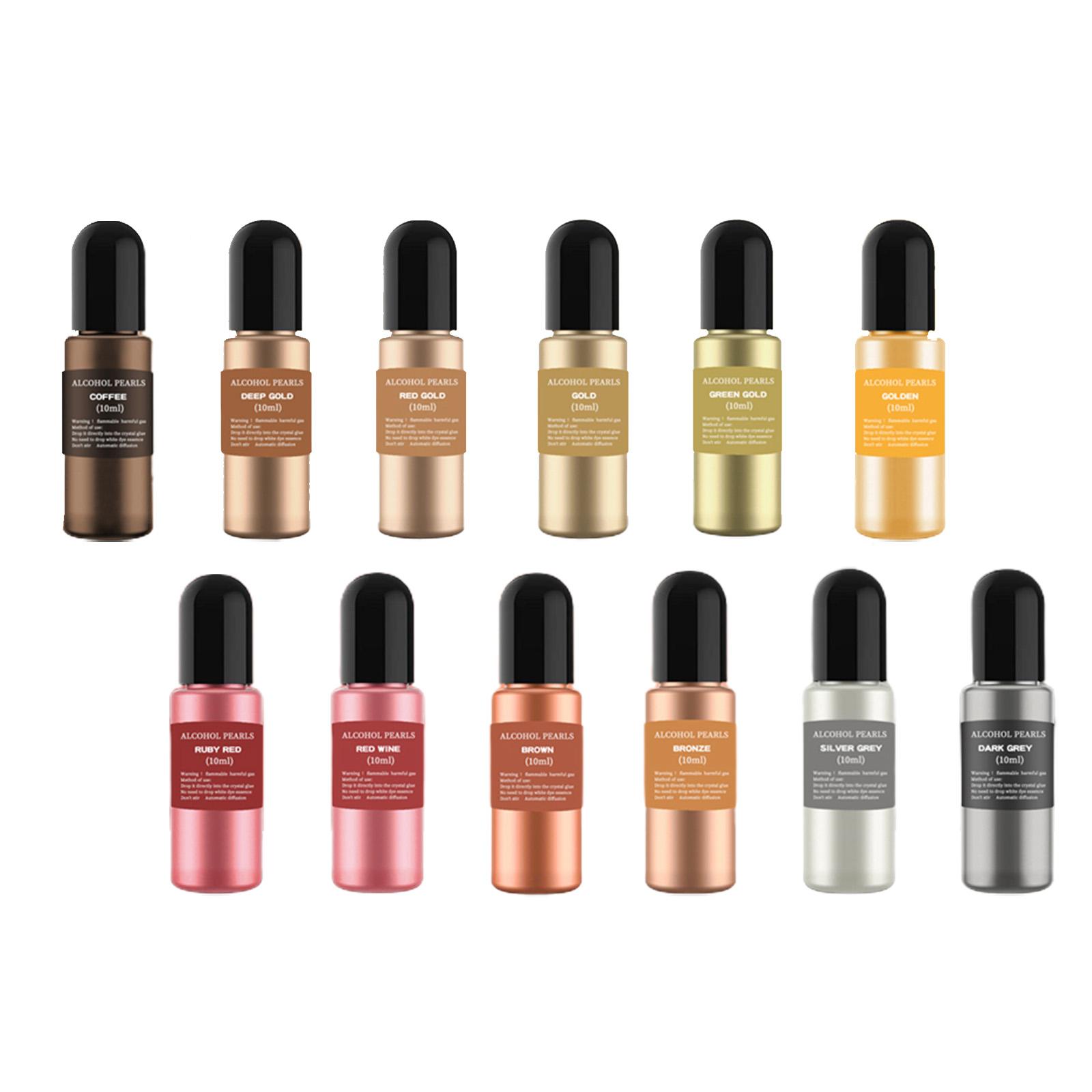 12 Bottles Metallic Alcohol In - Resin Dye Alcohol ulasan dan harga