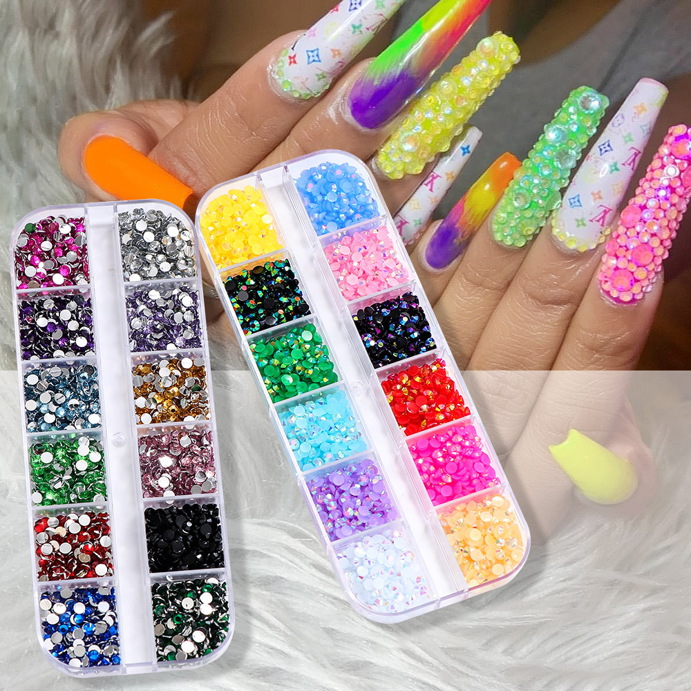 2400pcs 2mm AB Jelly Rhineston - Resin Glitter Pack ulasan dan harga