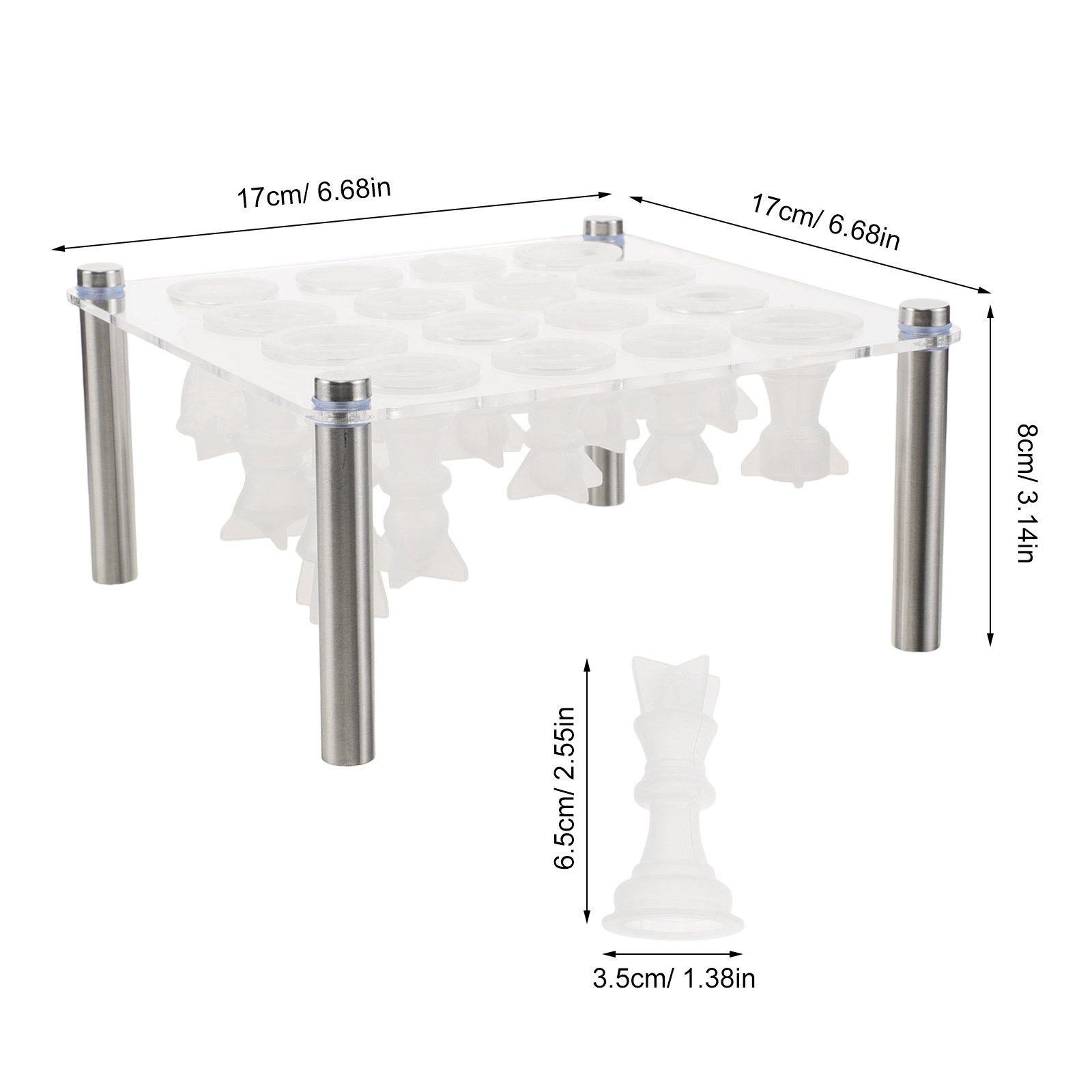1Set Chess Piece Silicone Mold - Resin Craft Workshop ulasan dan harga