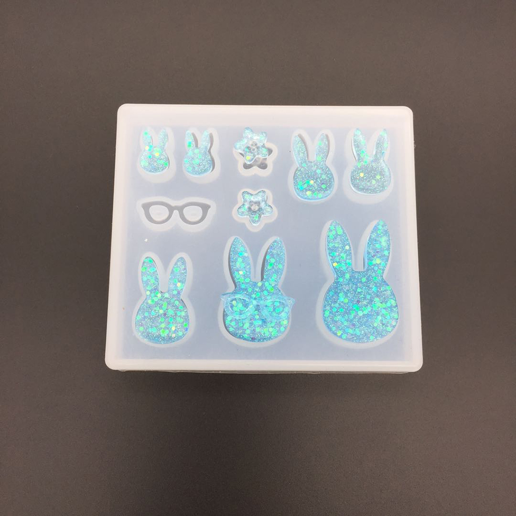9 Designs Silicone Mold Rabbit - Flower Preservation Resin ulasan dan harga