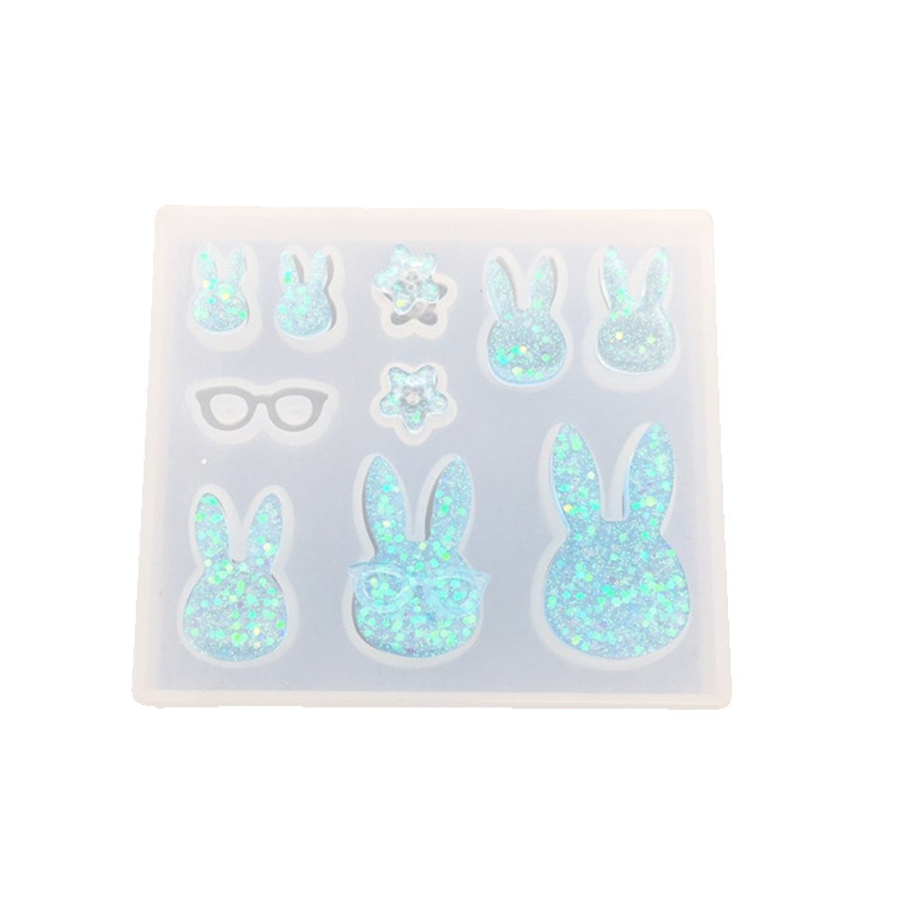 9 Designs Silicone Mold Rabbit - Flower Preservation Resin ulasan dan harga