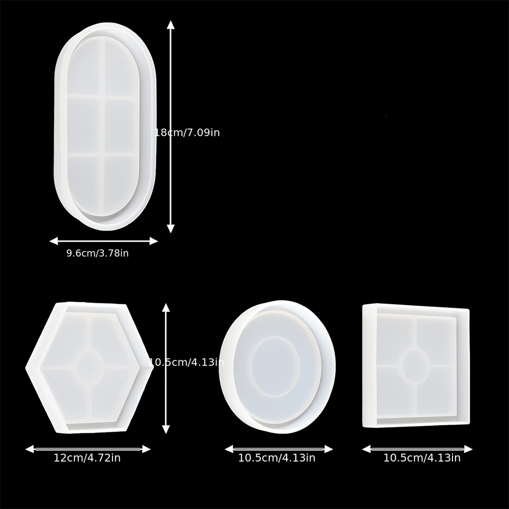 4pcs/Set Storage Tray Coaster  - Serving Tray Mold ulasan dan harga