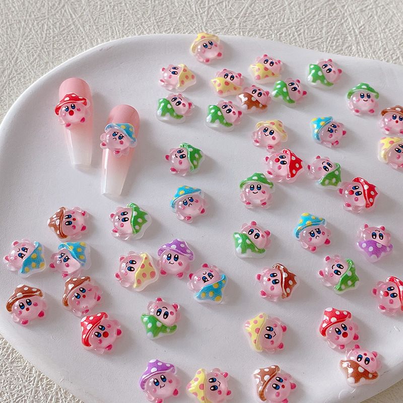 2/10/20pcs Kirby Nail Charms 3 - Crafting Resin ulasan dan harga