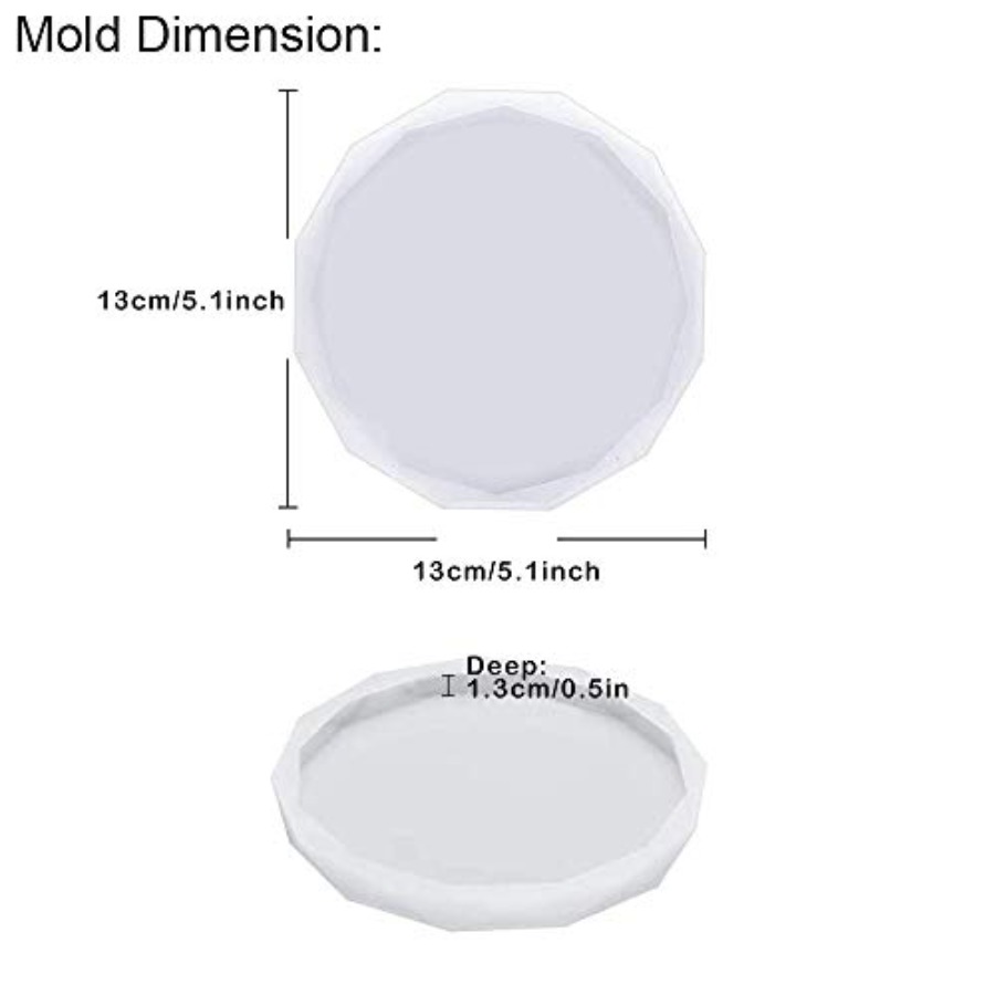 4 Pack Coaster Molds - Diamond - Geode Mold Silicone ulasan dan harga