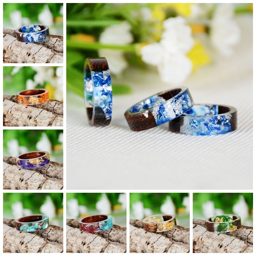 Creative Wooden Resin Ring for - Dried Flower Bulk ulasan dan harga