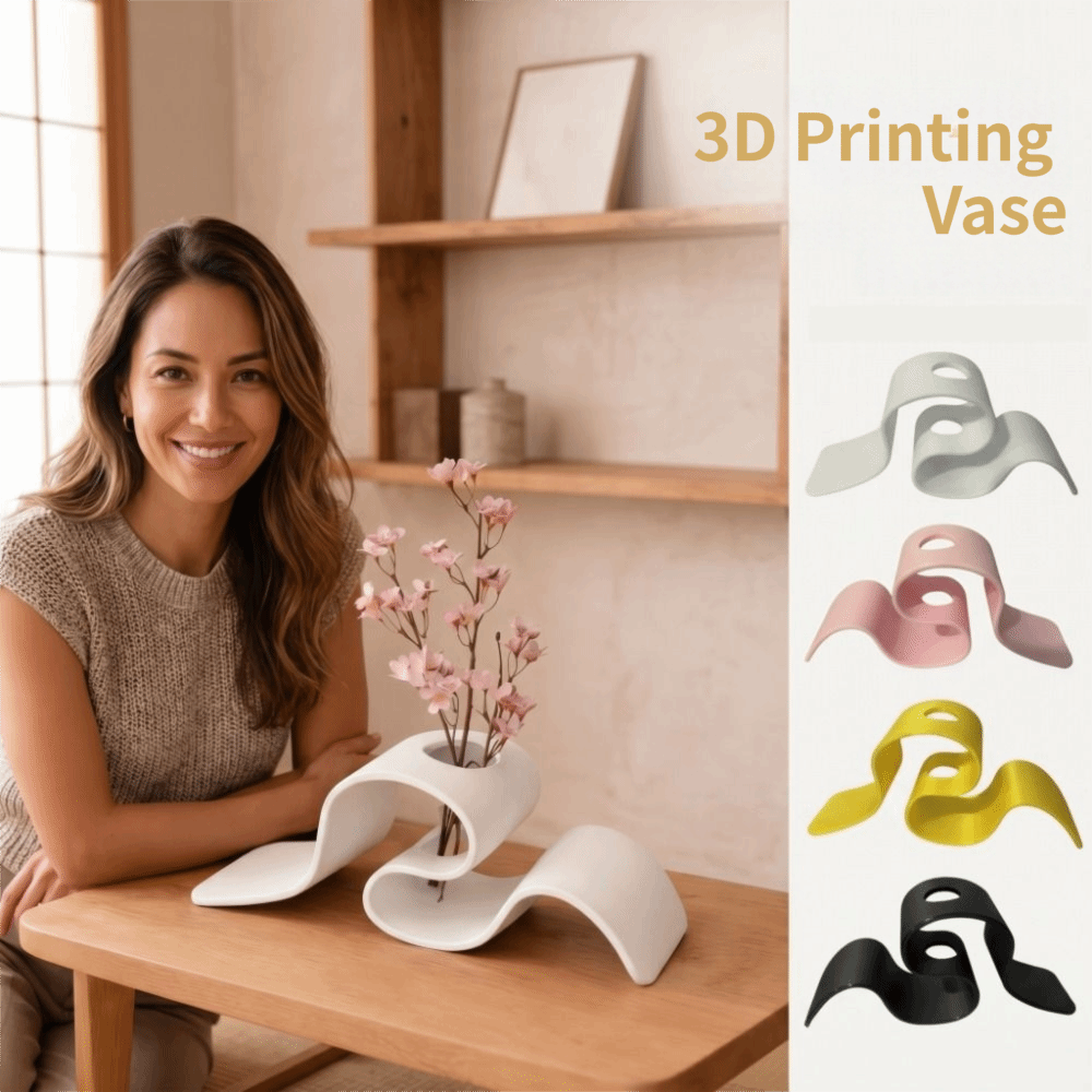 Gift Elegant 3D Printing Vase  - Dried Flower Bulk ulasan dan harga