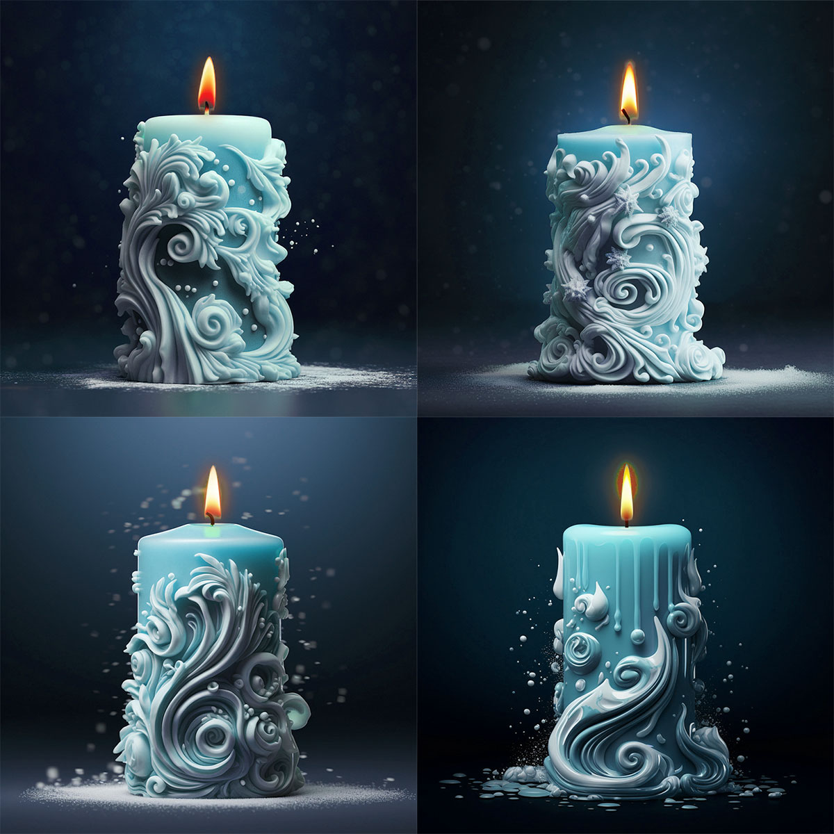 geometry Carved Cylindrical Si - Resin Ocean Wave Mold ulasan dan harga