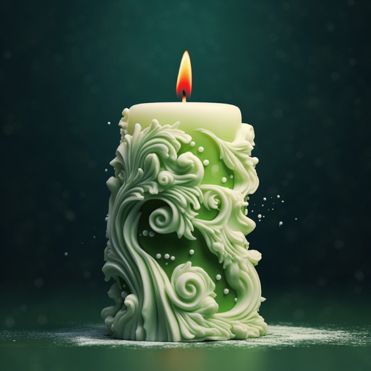 geometry Carved Cylindrical Si - Resin Ocean Wave Mold ulasan dan harga