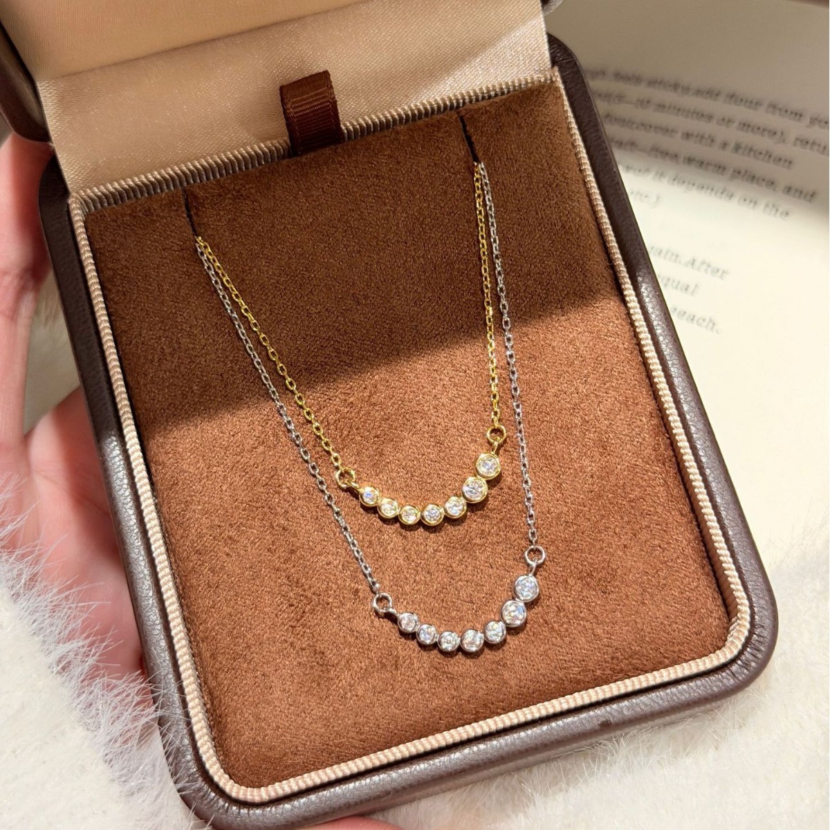 MOVESKI Bezel Set Round Moissa - Bezels Set Pendant ulasan dan harga