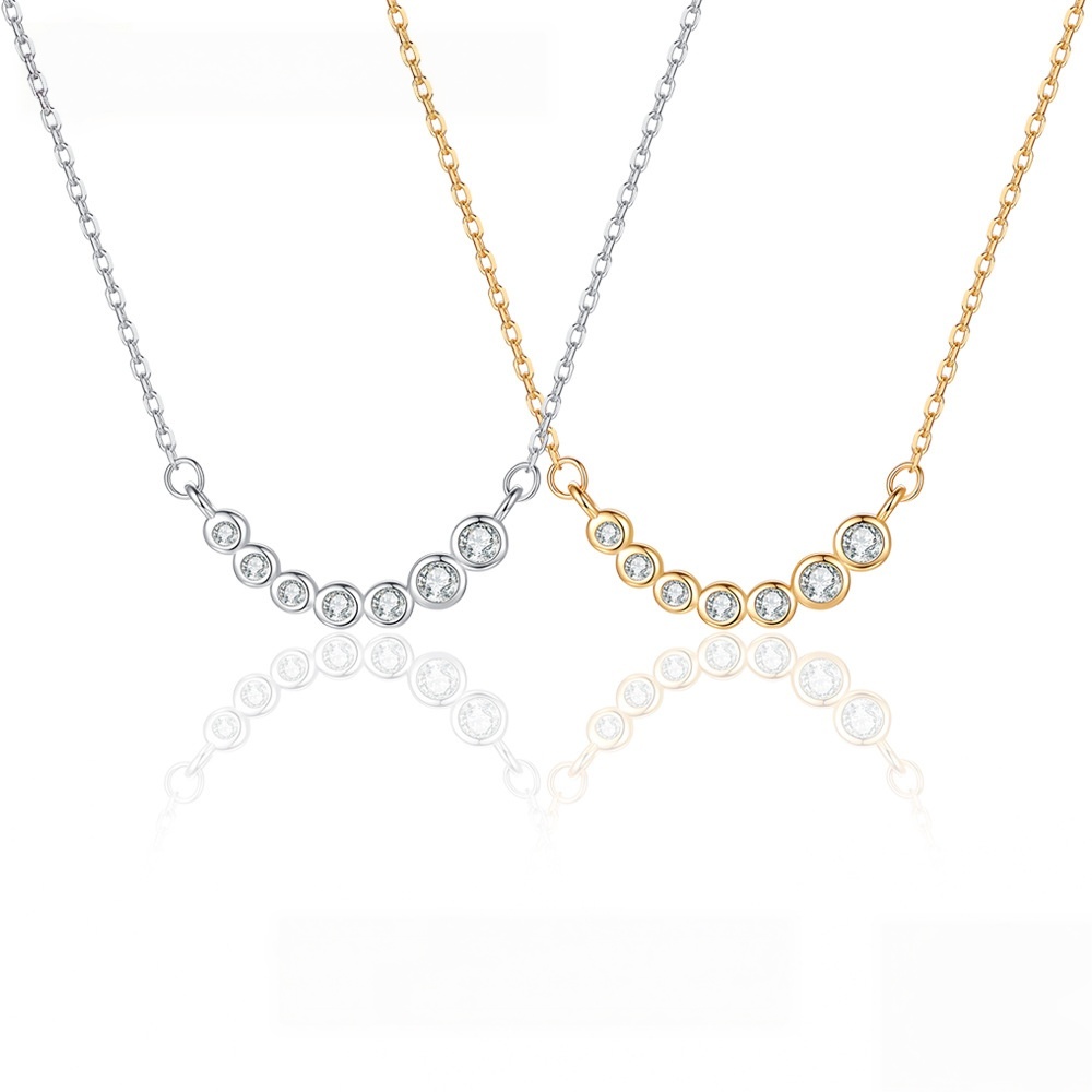 MOVESKI Bezel Set Round Moissa - Bezels Set Pendant ulasan dan harga