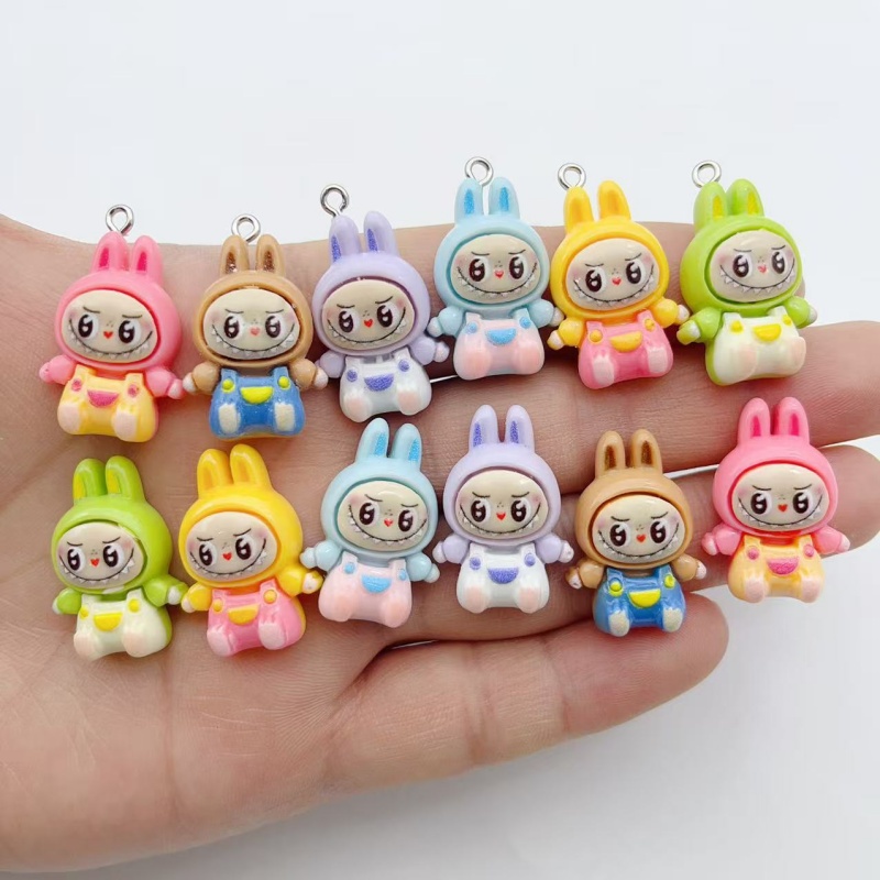 10Pcs Kawaii Rabbit Strawberry - Resin Craft Projects ulasan dan harga