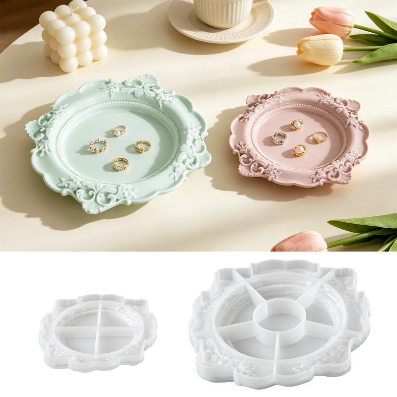 1Pcs Vintage Baroque Relief Si - Silicone Mold Tray ulasan dan harga